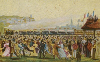 Åpning av den første franske jernbanen, 1832 av French School