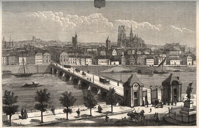 Orleans - Centre-Val de Loire - gravering i "La France illustree: geografi, historie, statistisk administrasjon" av V.A. Malt-brun. 1884 av French School
