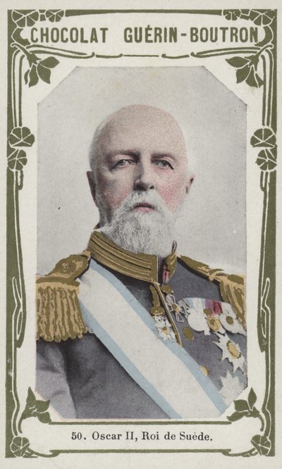Oscar II, Roi de Suede (farget bilde) av French School