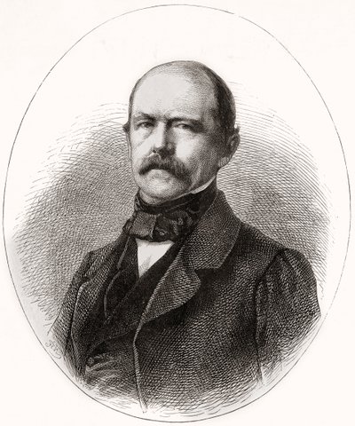 Otto Eduard Leopold, prins av Bismarck, hertug av Lauenburg, fra LUnivers Illustré, 1866 av French School