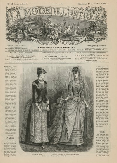 Side fra La Mode Illustree av French School