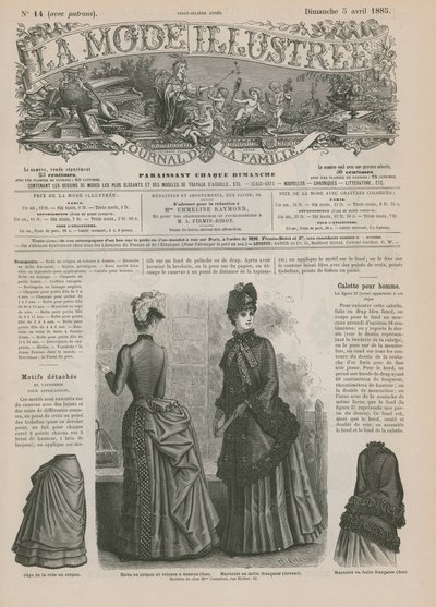 Side fra La Mode Illustree av French School
