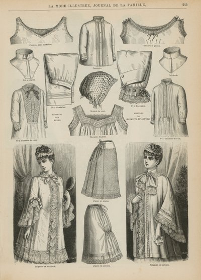 Side fra La Mode Illustree, 1885 av French School