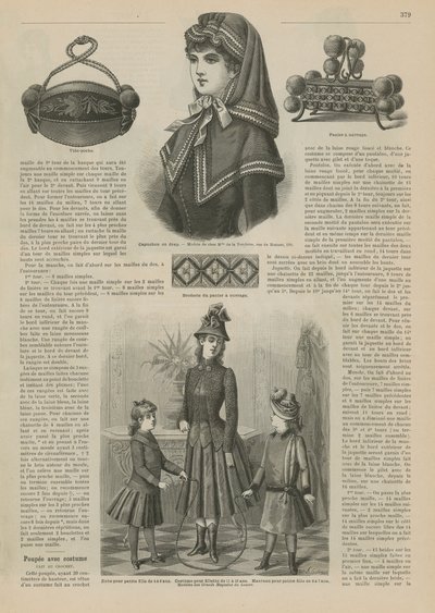 Side fra La Mode Illustree, 1885 av French School