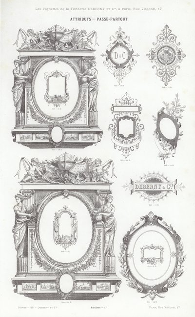 Seite aus Vignettes Typographiques von French School