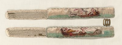 Et par strømpebånd, ca. 1770-90 (silke og metall) av French School