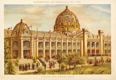 Palace of Fine Arts, universell utstilling 1889, Paris av French School