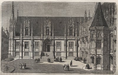 Justispalasset i Rouen - gravering i "Histoire de France" av Victor Duruy (1811-1894) - 1882 av French School