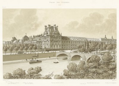 Tuileries-palasset, 1869 av French School