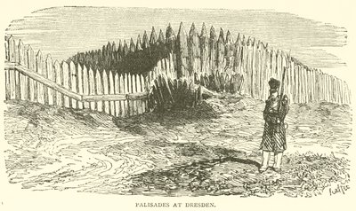 Palisader i Dresden (gravering) av French School