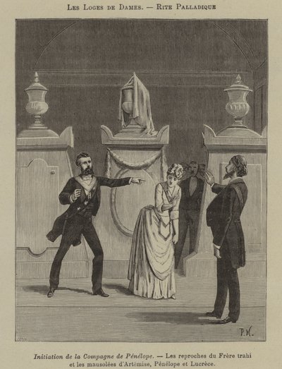 Palladiansk ritual i en kvinnehytte (gravering) av French School
