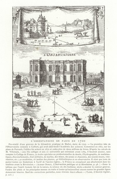 Paris-observatoriet i 1700 av French School