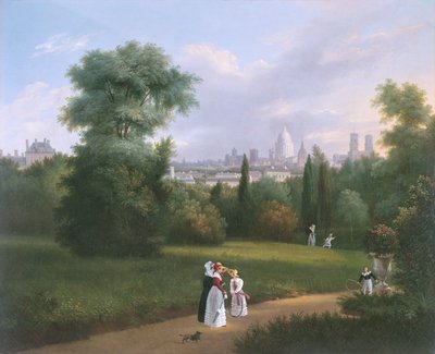 Paris fra Folie-Beaujon, ca. 1830 av French School