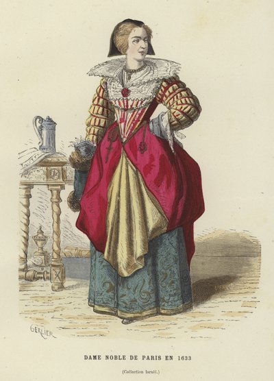 Parisisk adelskvinne, 1633 av French School