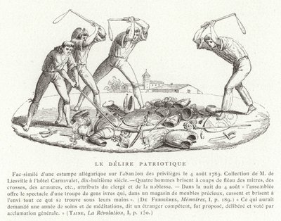 Patriotisk delirium, fransk revolusjon, august 1789 av French School