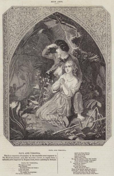 Paul og Virginia (gravering) av French School