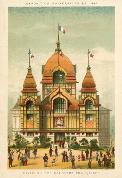 Paviljongen for de franske koloniene, Exposition Universelle 1889, Paris av French School