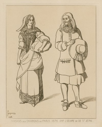 Bønder i nærheten av Paris, 1676 av French School