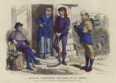 Bønder, arbeider og musiker, 1400-tallet av French School