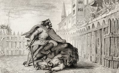 Pepin III (714-68) the Short with the Lion and the Bull, fra 