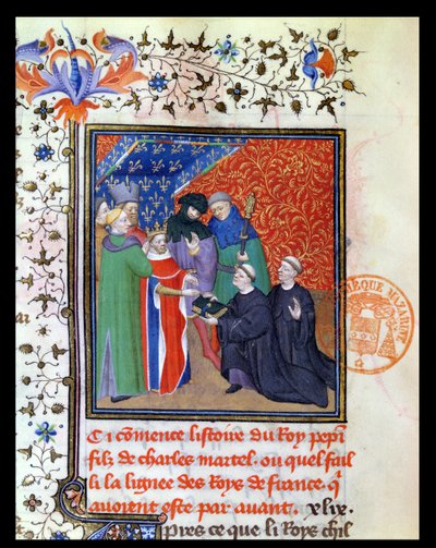 Pepin den korte (ca. 715-68) kongen av frankerne av French School