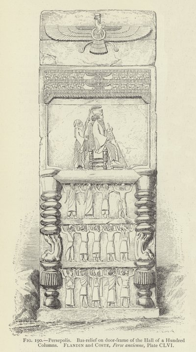Persepolis, Bas-relieff på dørkarmen til Hall of a Hundred Columns av French School