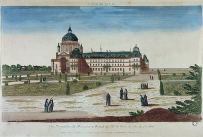 Perspektiv utsikt over Val-de-Grace klosteret fra hagene av French School