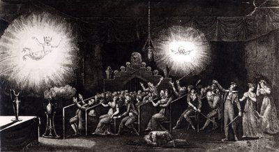 Phantasmagoria, fra Scientific and Anecdotal Recreational Memoirs av Etienne Gaspard Robertson (1763-1837), Paris, 1831 av French School