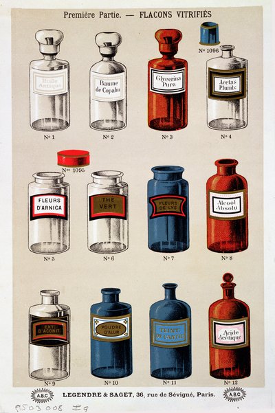 Farmasøytisk emballasje (farget trykk) av French School