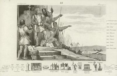 Filip II av Frankrike vinner slaget ved Bouvines etter bønn, 1214 av French School