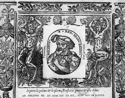 Philip IV, Bel, portrett inngravert i medaljong av French School