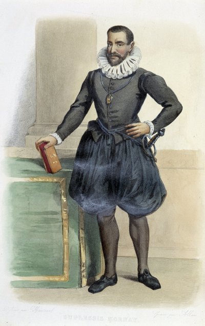 Philippe de Mornay, Lord of Plessis Marly, dette Duplessis Mornay, fransk statsmann (1549-1623). - i “”Den franske Plutarch””, red. Mennechet av French School