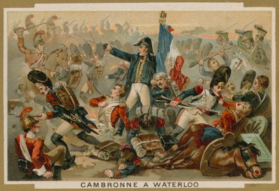 Pierre Cambronne, fransk general, i slaget ved Waterloo, 1815 av French School