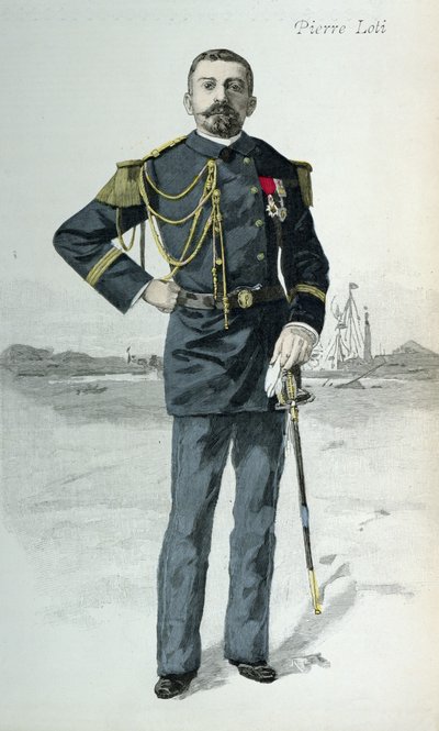 Pierre Loti (1850-1923), omslagsillustrasjon av La Revue Illustree, 1. oktober 1889 av French School