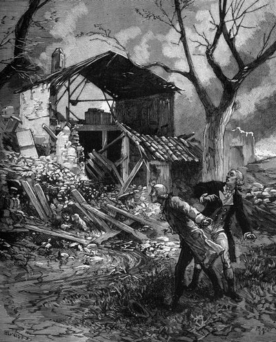 Pierre Louis Dulong (1785-1838) fransk kjemiker og fysiker etter et eksperiment på et nytt eksplosiv. av French School