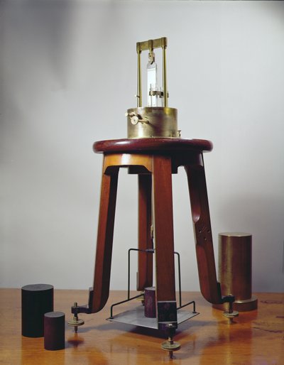 Piezoelektrisk kvartsapparat, designet av Pierre (1859-1906) og Jacques Curie, 1897 av French School