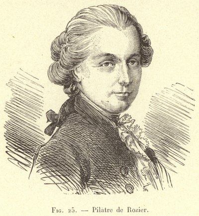 Pilatre de Rozier (gravering) av French School