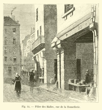Pilar of Les Halles, rue de la Tonnellerie av French School