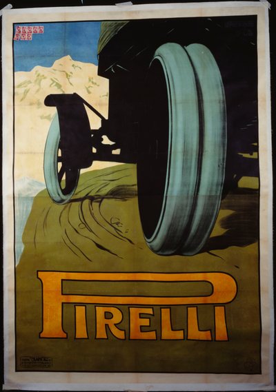 Pirelli, ca. 1920 (fargelitografi) av French School