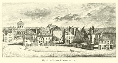 Place du Carrousel i 1850 av French School