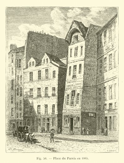 Place du Parvis i 1865 av French School
