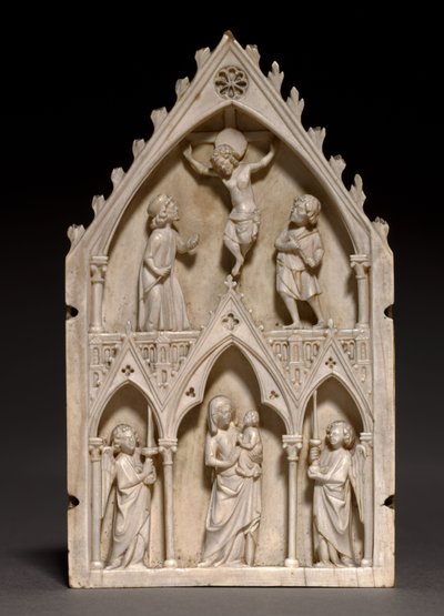 Plakett: The Crucifixion and Virgin and Child with Angels, ca. 1250-1270 av French School