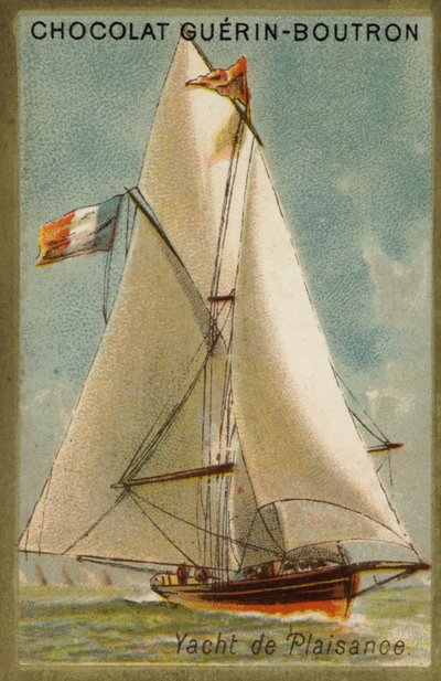 Lystbåt (chromolitho) av French School