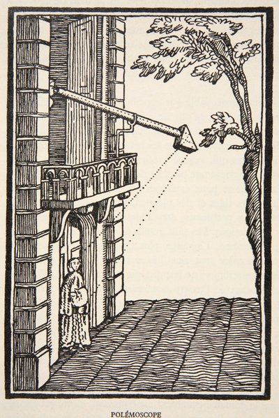 Polemoscope, kopi av Boris Mestchersky (d.1957) illustrasjon fra Histoire de la Nation Francaise, Sciences, Volumes I & II, av Gabriel Hanotaux (1853-1944), 1924 av French School