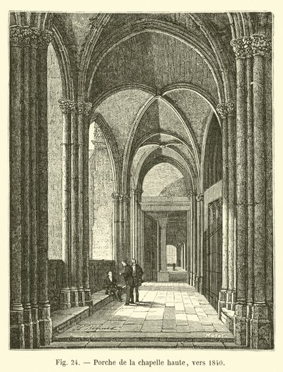 Veranda til det øvre kapellet, rundt 1840 av French School