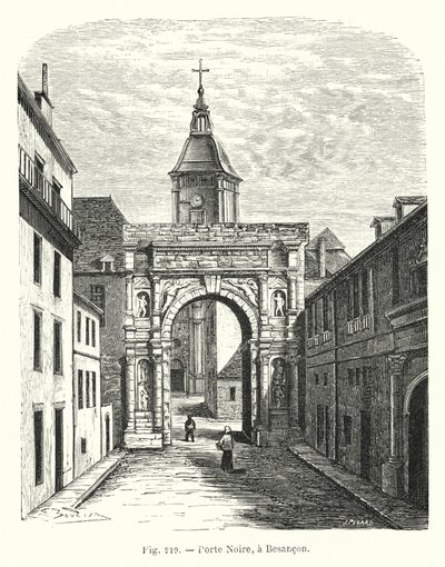 Black Gate, i Besancon (gravering) av French School