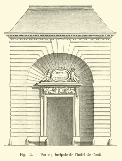 Hoveddøren til Hotel de Conti av French School