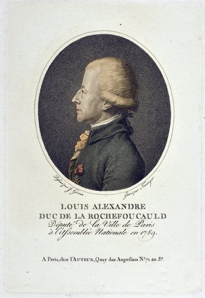 Portrait Louis Alexandre de la Rochefoucauld, Duke of Enville (D
