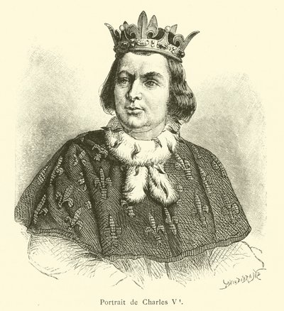 Portrett av Charles V (gravering) av French School