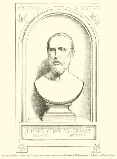 Portrett av Simart (gravering) av French School